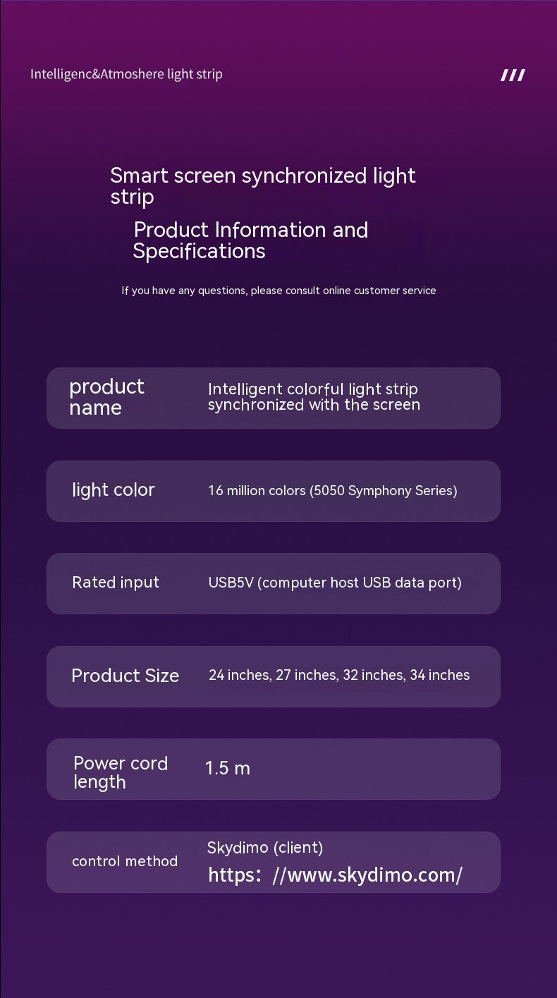 Kynodia™ SyncGlow – Smart Screen-Synchronized RGB Light